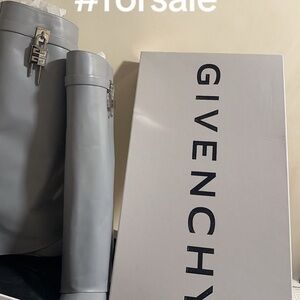 Givenchy Light Gray Boots with Logo Charm